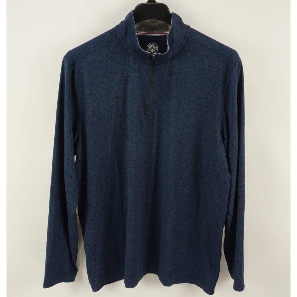 New Flag & Anthem Performance Wicking Stretch 1/4 Zip Pullover Mens XL Blue